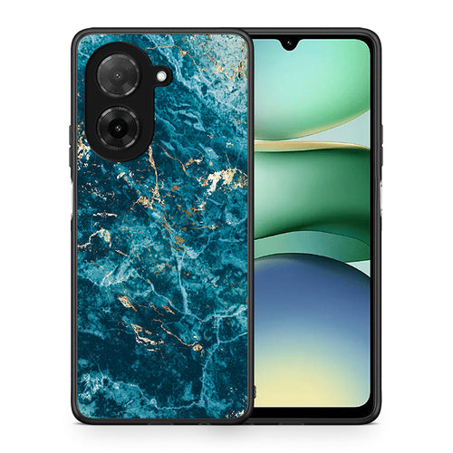 Θήκη Xiaomi Redmi A5 Marble Blue από τη Smartfits με σχέδιο στο πίσω μέρος και μαύρο περίβλημα | Xiaomi Redmi A5 Marble Blue case with colorful back and black bezels