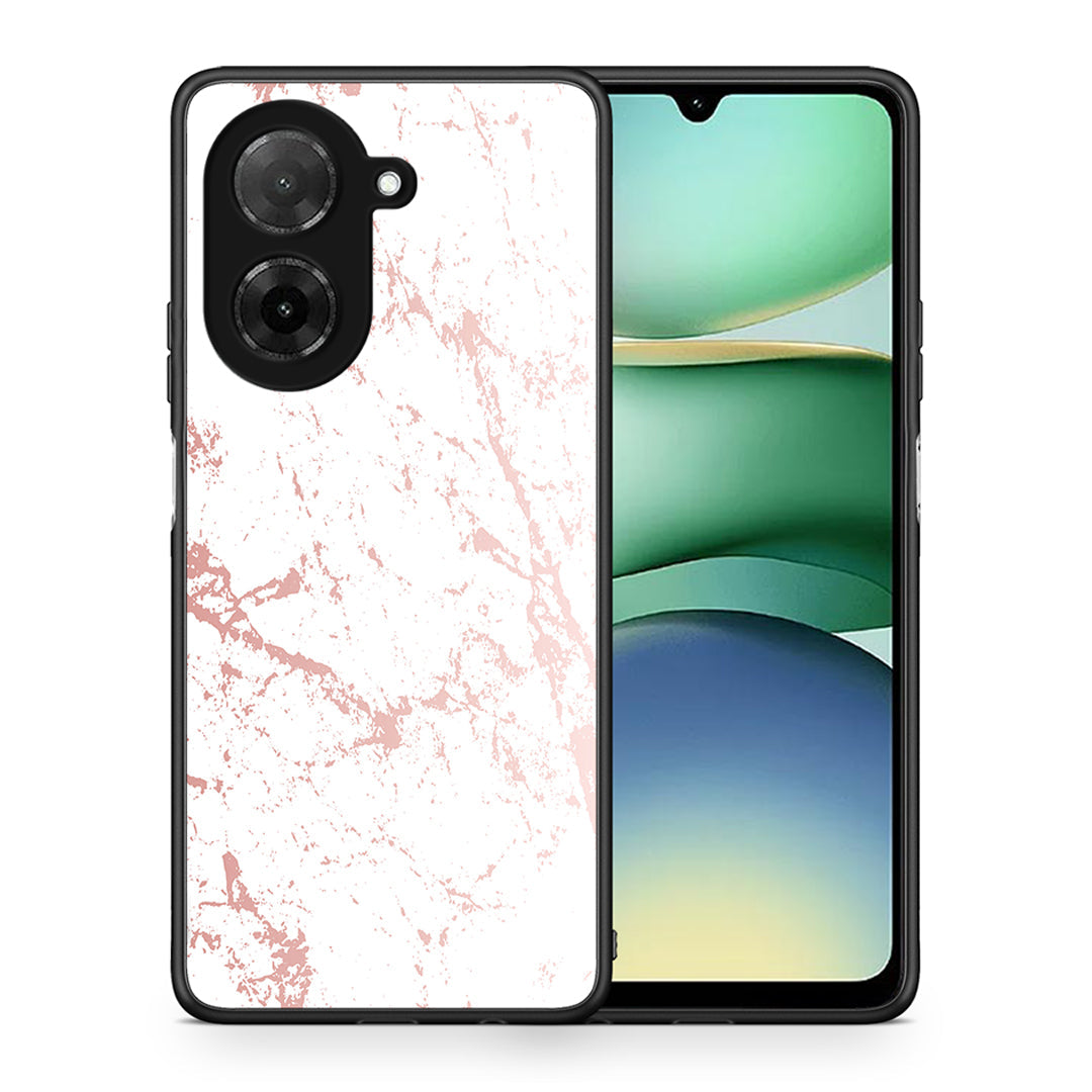 Θήκη Xiaomi Redmi A5 Pink Splash Marble από τη Smartfits με σχέδιο στο πίσω μέρος και μαύρο περίβλημα | Xiaomi Redmi A5 Pink Splash Marble case with colorful back and black bezels