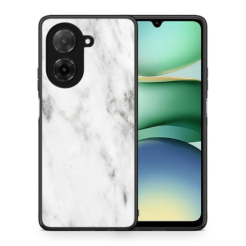 Θήκη Xiaomi Redmi A5 White Marble από τη Smartfits με σχέδιο στο πίσω μέρος και μαύρο περίβλημα | Xiaomi Redmi A5 White Marble case with colorful back and black bezels