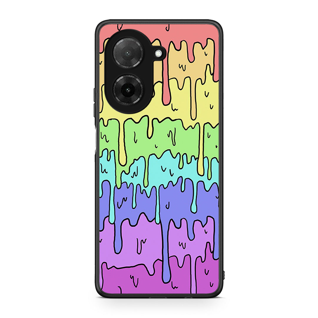 Xiaomi Redmi A5 Melting Rainbow θήκη από τη Smartfits με σχέδιο στο πίσω μέρος και μαύρο περίβλημα | Smartphone case with colorful back and black bezels by Smartfits