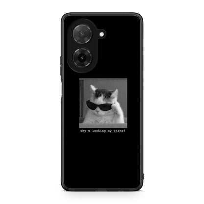 Xiaomi Redmi A5 Meme Cat θήκη από τη Smartfits με σχέδιο στο πίσω μέρος και μαύρο περίβλημα | Smartphone case with colorful back and black bezels by Smartfits