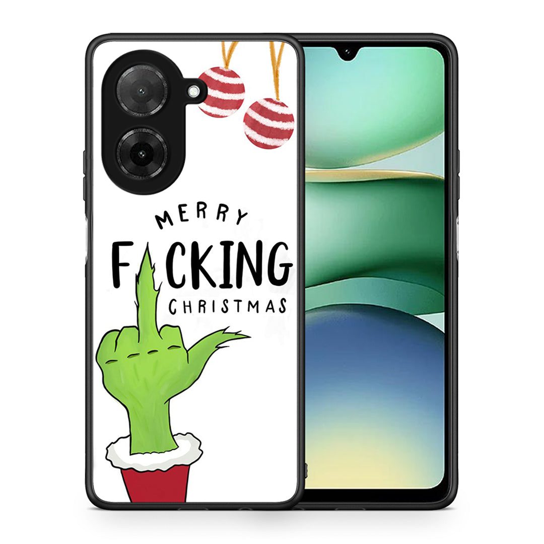 Θήκη Xiaomi Redmi A5 Merry F Xmas από τη Smartfits με σχέδιο στο πίσω μέρος και μαύρο περίβλημα | Xiaomi Redmi A5 Merry F Xmas case with colorful back and black bezels