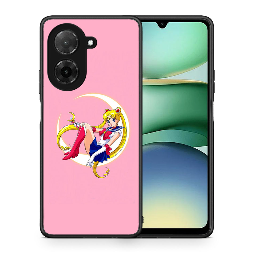 Θήκη Xiaomi Redmi A5 Moon Girl από τη Smartfits με σχέδιο στο πίσω μέρος και μαύρο περίβλημα | Xiaomi Redmi A5 Moon Girl case with colorful back and black bezels