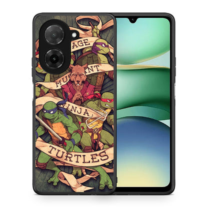 Θήκη Xiaomi Redmi A5 Ninja Turtles από τη Smartfits με σχέδιο στο πίσω μέρος και μαύρο περίβλημα | Xiaomi Redmi A5 Ninja Turtles case with colorful back and black bezels