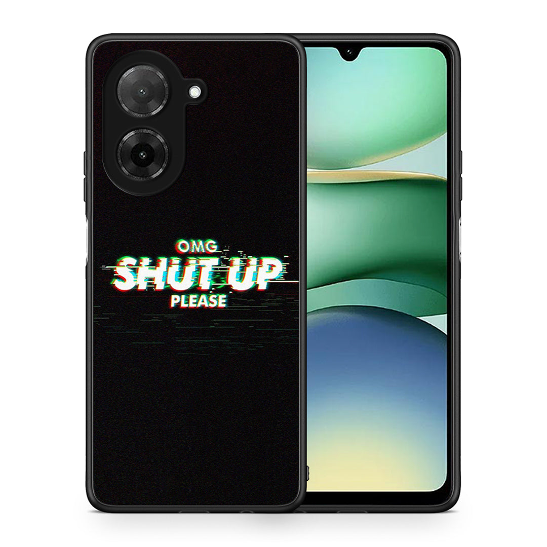 Θήκη Xiaomi Redmi A5 OMG ShutUp από τη Smartfits με σχέδιο στο πίσω μέρος και μαύρο περίβλημα | Xiaomi Redmi A5 OMG ShutUp case with colorful back and black bezels