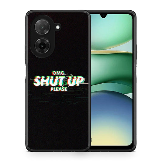Θήκη Xiaomi Redmi A5 OMG ShutUp από τη Smartfits με σχέδιο στο πίσω μέρος και μαύρο περίβλημα | Xiaomi Redmi A5 OMG ShutUp case with colorful back and black bezels