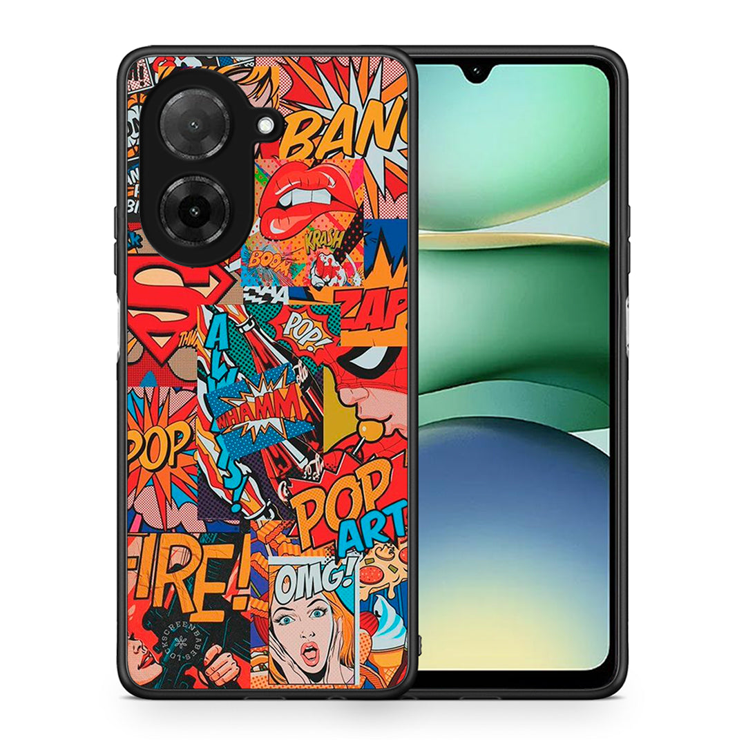 Θήκη Xiaomi Redmi A5 PopArt OMG από τη Smartfits με σχέδιο στο πίσω μέρος και μαύρο περίβλημα | Xiaomi Redmi A5 PopArt OMG case with colorful back and black bezels