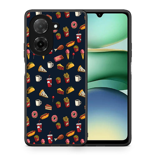 Θήκη Xiaomi Redmi A5 Hungry Random από τη Smartfits με σχέδιο στο πίσω μέρος και μαύρο περίβλημα | Xiaomi Redmi A5 Hungry Random case with colorful back and black bezels