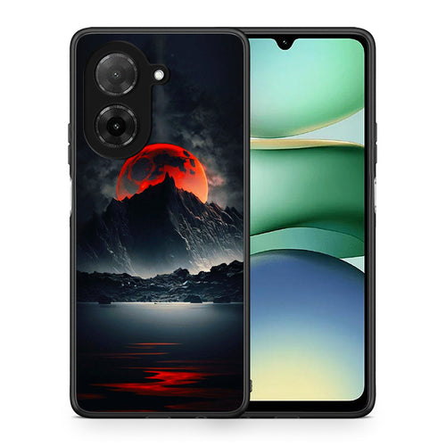 Θήκη Xiaomi Redmi A5 Red Full Moon από τη Smartfits με σχέδιο στο πίσω μέρος και μαύρο περίβλημα | Xiaomi Redmi A5 Red Full Moon case with colorful back and black bezels