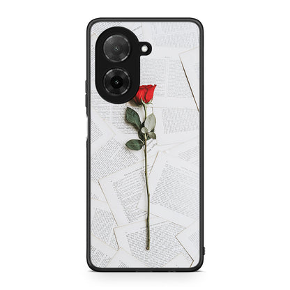 Xiaomi Redmi A5 Red Rose θήκη από τη Smartfits με σχέδιο στο πίσω μέρος και μαύρο περίβλημα | Smartphone case with colorful back and black bezels by Smartfits