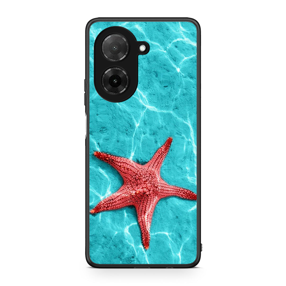 Xiaomi Redmi A5 Red Starfish Θήκη από τη Smartfits με σχέδιο στο πίσω μέρος και μαύρο περίβλημα | Smartphone case with colorful back and black bezels by Smartfits