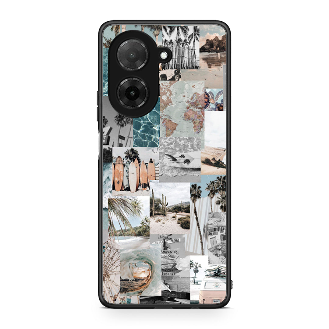 Xiaomi Redmi A5 Retro Beach Life Θήκη από τη Smartfits με σχέδιο στο πίσω μέρος και μαύρο περίβλημα | Smartphone case with colorful back and black bezels by Smartfits