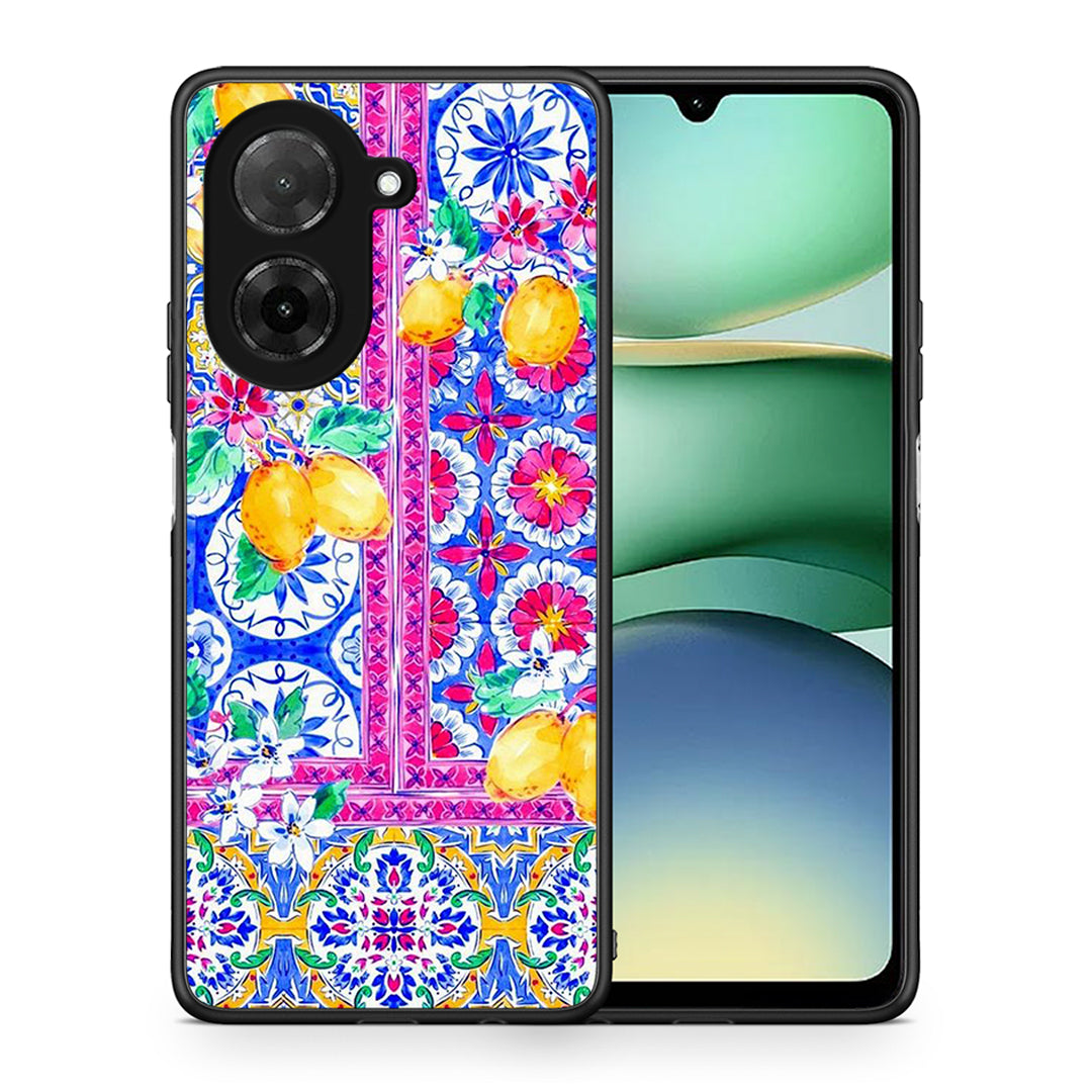 Θήκη Xiaomi Redmi A5 Retro Spring από τη Smartfits με σχέδιο στο πίσω μέρος και μαύρο περίβλημα | Xiaomi Redmi A5 Retro Spring case with colorful back and black bezels