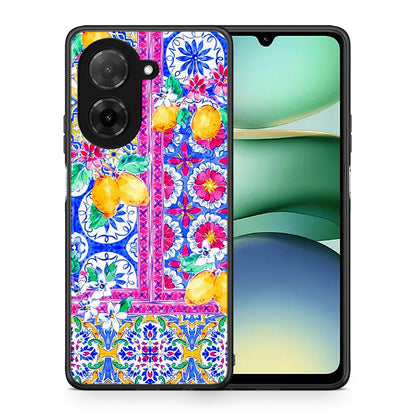 Θήκη Xiaomi Redmi A5 Retro Spring από τη Smartfits με σχέδιο στο πίσω μέρος και μαύρο περίβλημα | Xiaomi Redmi A5 Retro Spring case with colorful back and black bezels