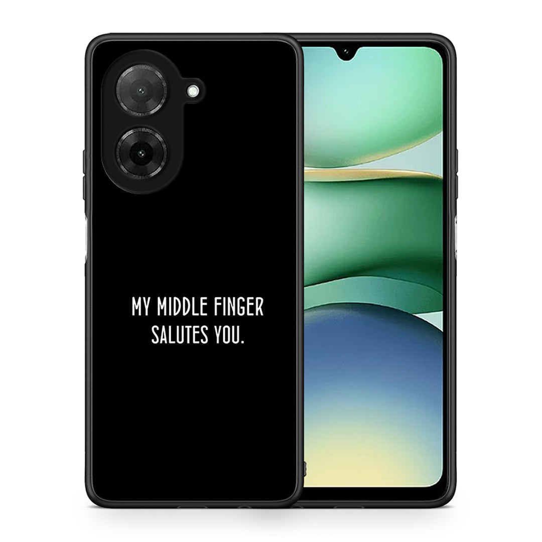 Θήκη Xiaomi Redmi A5 Salute από τη Smartfits με σχέδιο στο πίσω μέρος και μαύρο περίβλημα | Xiaomi Redmi A5 Salute case with colorful back and black bezels