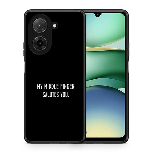 Θήκη Xiaomi Redmi A5 Salute από τη Smartfits με σχέδιο στο πίσω μέρος και μαύρο περίβλημα | Xiaomi Redmi A5 Salute case with colorful back and black bezels