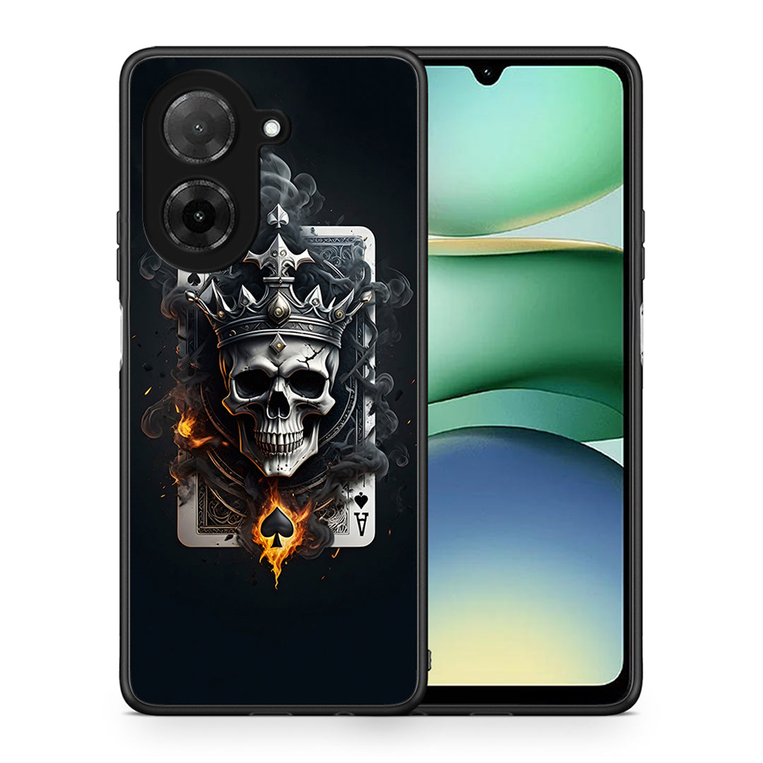 Θήκη Xiaomi Redmi A5 Skull King Ace από τη Smartfits με σχέδιο στο πίσω μέρος και μαύρο περίβλημα | Xiaomi Redmi A5 Skull King Ace case with colorful back and black bezels