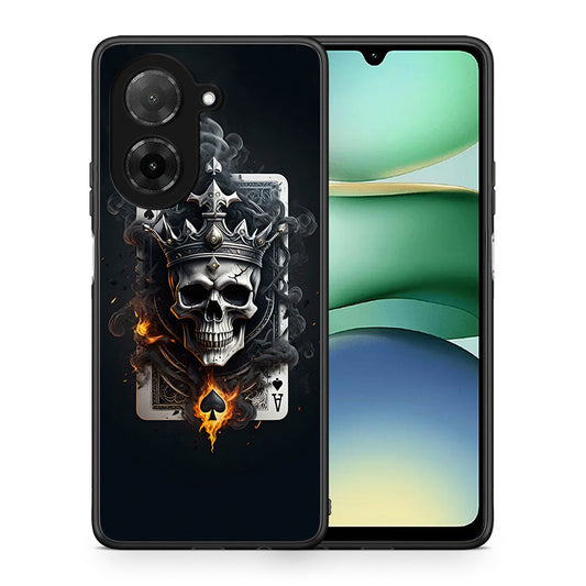 Θήκη Xiaomi Redmi A5 Skull King Ace από τη Smartfits με σχέδιο στο πίσω μέρος και μαύρο περίβλημα | Xiaomi Redmi A5 Skull King Ace case with colorful back and black bezels