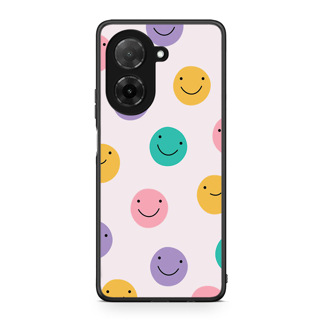 Xiaomi Redmi A5 Smiley Faces θήκη από τη Smartfits με σχέδιο στο πίσω μέρος και μαύρο περίβλημα | Smartphone case with colorful back and black bezels by Smartfits