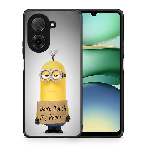 Θήκη Xiaomi Redmi A5 Minion Text από τη Smartfits με σχέδιο στο πίσω μέρος και μαύρο περίβλημα | Xiaomi Redmi A5 Minion Text case with colorful back and black bezels