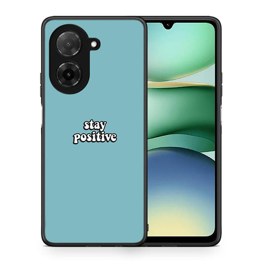 Θήκη Xiaomi Redmi A5 Positive Text από τη Smartfits με σχέδιο στο πίσω μέρος και μαύρο περίβλημα | Xiaomi Redmi A5 Positive Text case with colorful back and black bezels