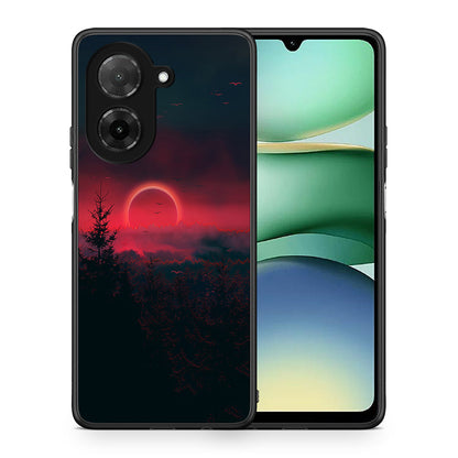 Θήκη Xiaomi Redmi A5 Sunset Tropic από τη Smartfits με σχέδιο στο πίσω μέρος και μαύρο περίβλημα | Xiaomi Redmi A5 Sunset Tropic case with colorful back and black bezels