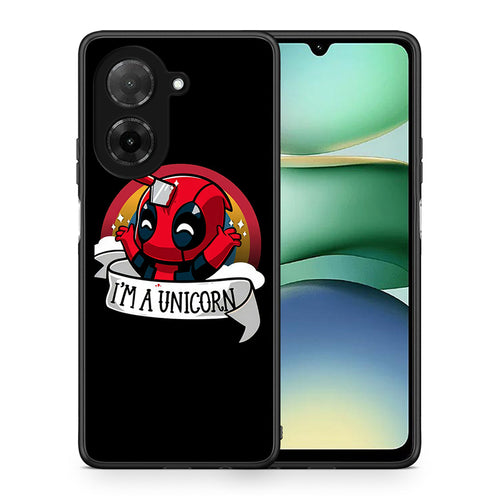 Θήκη Xiaomi Redmi A5 Unicorn Deadpool από τη Smartfits με σχέδιο στο πίσω μέρος και μαύρο περίβλημα | Xiaomi Redmi A5 Unicorn Deadpool case with colorful back and black bezels