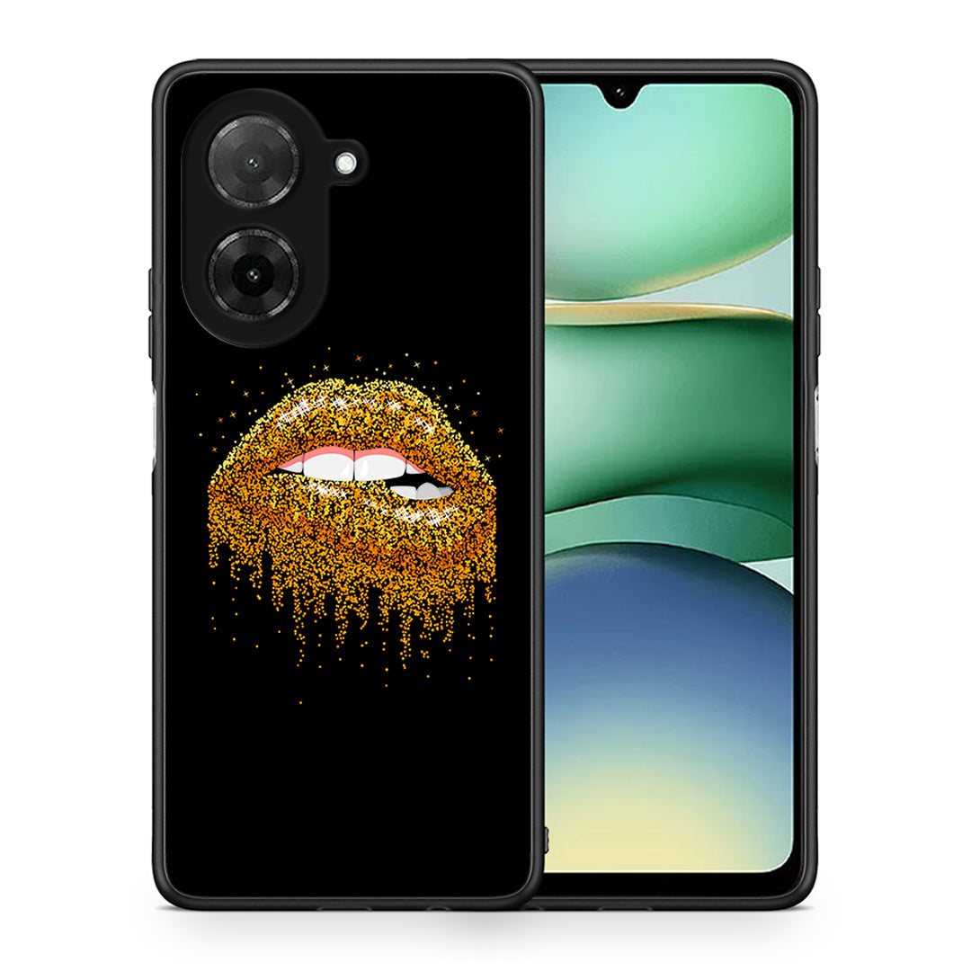 Θήκη Xiaomi Redmi A5 Golden Valentine από τη Smartfits με σχέδιο στο πίσω μέρος και μαύρο περίβλημα | Xiaomi Redmi A5 Golden Valentine case with colorful back and black bezels