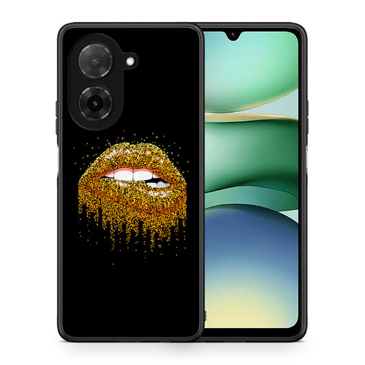 Θήκη Xiaomi Redmi A5 Golden Valentine από τη Smartfits με σχέδιο στο πίσω μέρος και μαύρο περίβλημα | Xiaomi Redmi A5 Golden Valentine case with colorful back and black bezels