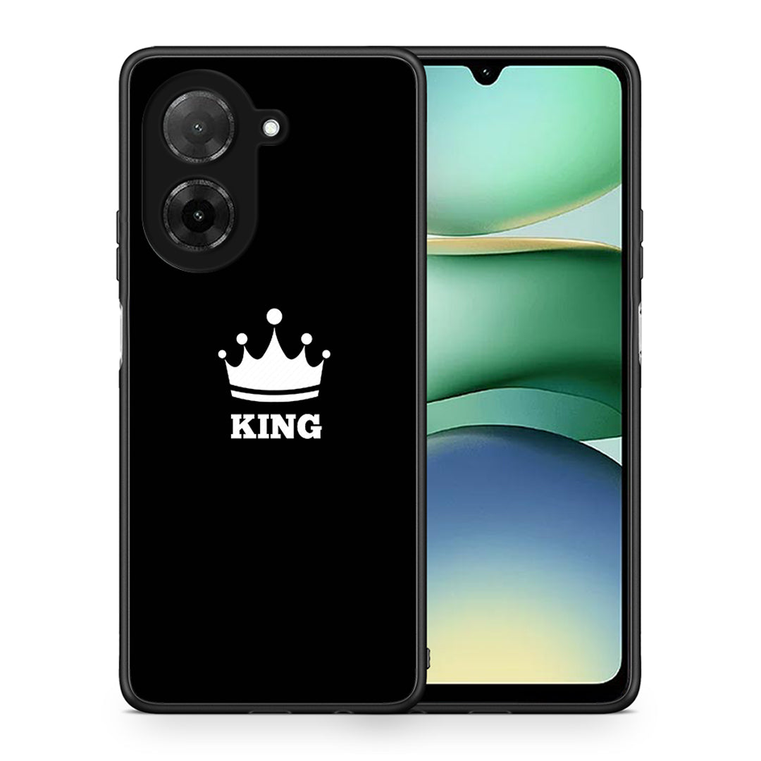 Θήκη Xiaomi Redmi A5 King Valentine από τη Smartfits με σχέδιο στο πίσω μέρος και μαύρο περίβλημα | Xiaomi Redmi A5 King Valentine case with colorful back and black bezels