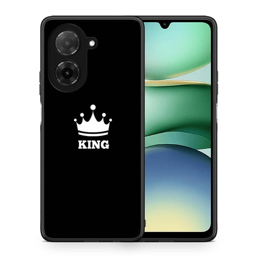 Θήκη Xiaomi Redmi A5 King Valentine από τη Smartfits με σχέδιο στο πίσω μέρος και μαύρο περίβλημα | Xiaomi Redmi A5 King Valentine case with colorful back and black bezels