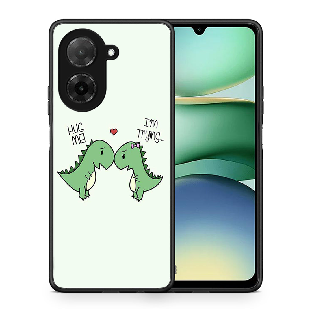 Θήκη Xiaomi Redmi A5 Rex Valentine από τη Smartfits με σχέδιο στο πίσω μέρος και μαύρο περίβλημα | Xiaomi Redmi A5 Rex Valentine case with colorful back and black bezels