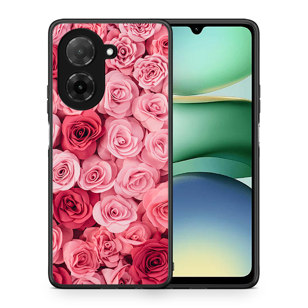 Θήκη Xiaomi Redmi A5 RoseGarden Valentine από τη Smartfits με σχέδιο στο πίσω μέρος και μαύρο περίβλημα | Xiaomi Redmi A5 RoseGarden Valentine case with colorful back and black bezels