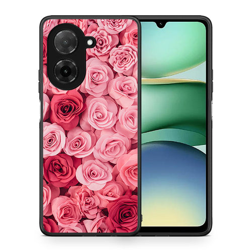 Θήκη Xiaomi Redmi A5 RoseGarden Valentine από τη Smartfits με σχέδιο στο πίσω μέρος και μαύρο περίβλημα | Xiaomi Redmi A5 RoseGarden Valentine case with colorful back and black bezels