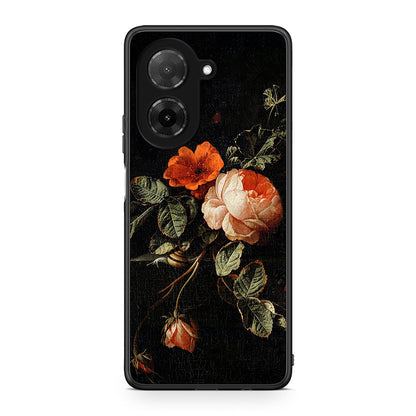 Xiaomi Redmi A5 Vintage Roses θήκη από τη Smartfits με σχέδιο στο πίσω μέρος και μαύρο περίβλημα | Smartphone case with colorful back and black bezels by Smartfits