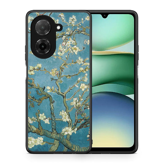Θήκη Xiaomi Redmi A5 White Blossoms από τη Smartfits με σχέδιο στο πίσω μέρος και μαύρο περίβλημα | Xiaomi Redmi A5 White Blossoms case with colorful back and black bezels