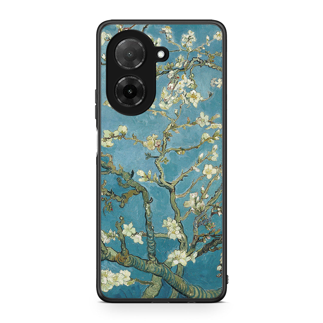 Xiaomi Redmi A5 White Blossoms θήκη από τη Smartfits με σχέδιο στο πίσω μέρος και μαύρο περίβλημα | Smartphone case with colorful back and black bezels by Smartfits