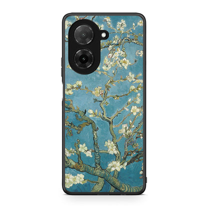 Xiaomi Redmi A5 White Blossoms θήκη από τη Smartfits με σχέδιο στο πίσω μέρος και μαύρο περίβλημα | Smartphone case with colorful back and black bezels by Smartfits