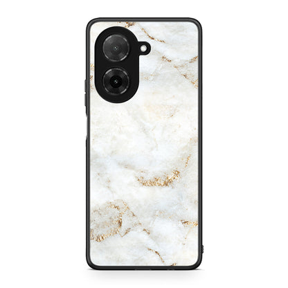 Xiaomi Redmi A5 White Gold Marble θήκη από τη Smartfits με σχέδιο στο πίσω μέρος και μαύρο περίβλημα | Smartphone case with colorful back and black bezels by Smartfits