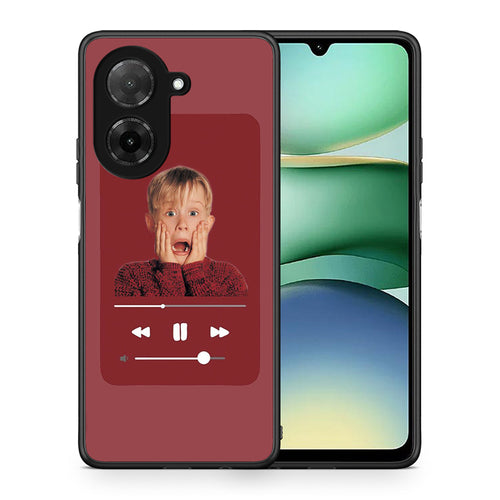 Θήκη Xiaomi Redmi A5 Xmas Alone Music από τη Smartfits με σχέδιο στο πίσω μέρος και μαύρο περίβλημα | Xiaomi Redmi A5 Xmas Alone Music case with colorful back and black bezels