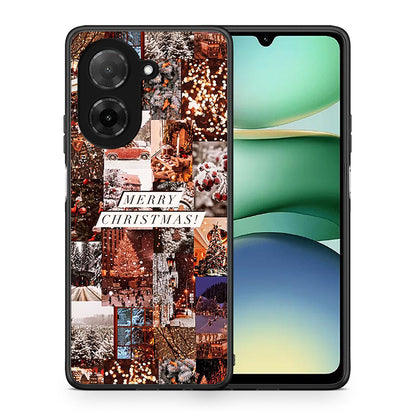 Θήκη Xiaomi Redmi A5 Xmas Collage από τη Smartfits με σχέδιο στο πίσω μέρος και μαύρο περίβλημα | Xiaomi Redmi A5 Xmas Collage case with colorful back and black bezels
