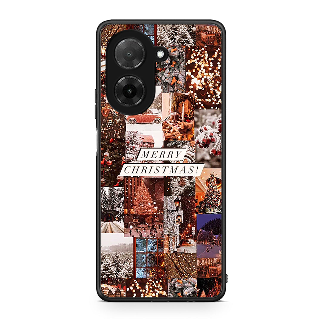 Xiaomi Redmi A5 Xmas Collage θήκη από τη Smartfits με σχέδιο στο πίσω μέρος και μαύρο περίβλημα | Smartphone case with colorful back and black bezels by Smartfits