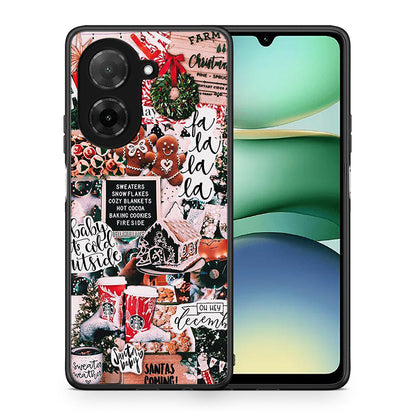 Θήκη Xiaomi Redmi A5 Xmas Habbits από τη Smartfits με σχέδιο στο πίσω μέρος και μαύρο περίβλημα | Xiaomi Redmi A5 Xmas Habbits case with colorful back and black bezels