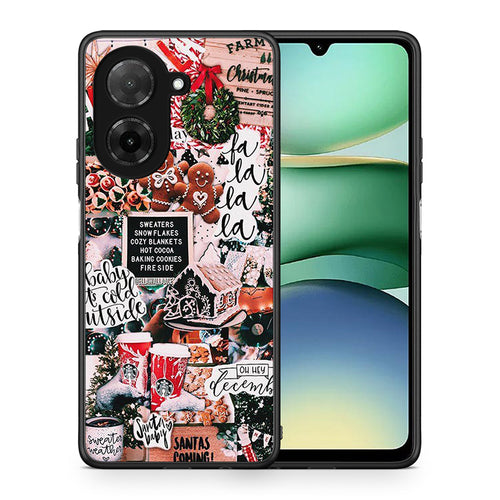 Θήκη Xiaomi Redmi A5 Xmas Habbits από τη Smartfits με σχέδιο στο πίσω μέρος και μαύρο περίβλημα | Xiaomi Redmi A5 Xmas Habbits case with colorful back and black bezels