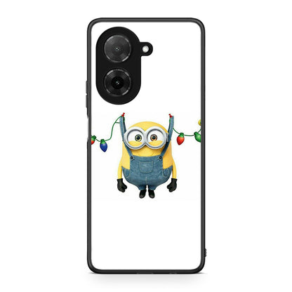 Xiaomi Redmi A5 Xmas Minion Lights θήκη από τη Smartfits με σχέδιο στο πίσω μέρος και μαύρο περίβλημα | Smartphone case with colorful back and black bezels by Smartfits