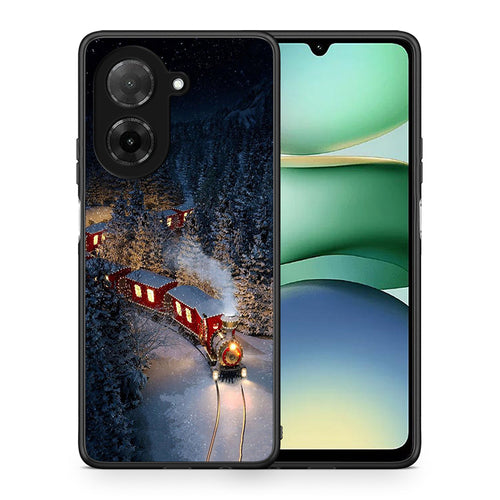 Θήκη Xiaomi Redmi A5 Xmas Train από τη Smartfits με σχέδιο στο πίσω μέρος και μαύρο περίβλημα | Xiaomi Redmi A5 Xmas Train case with colorful back and black bezels