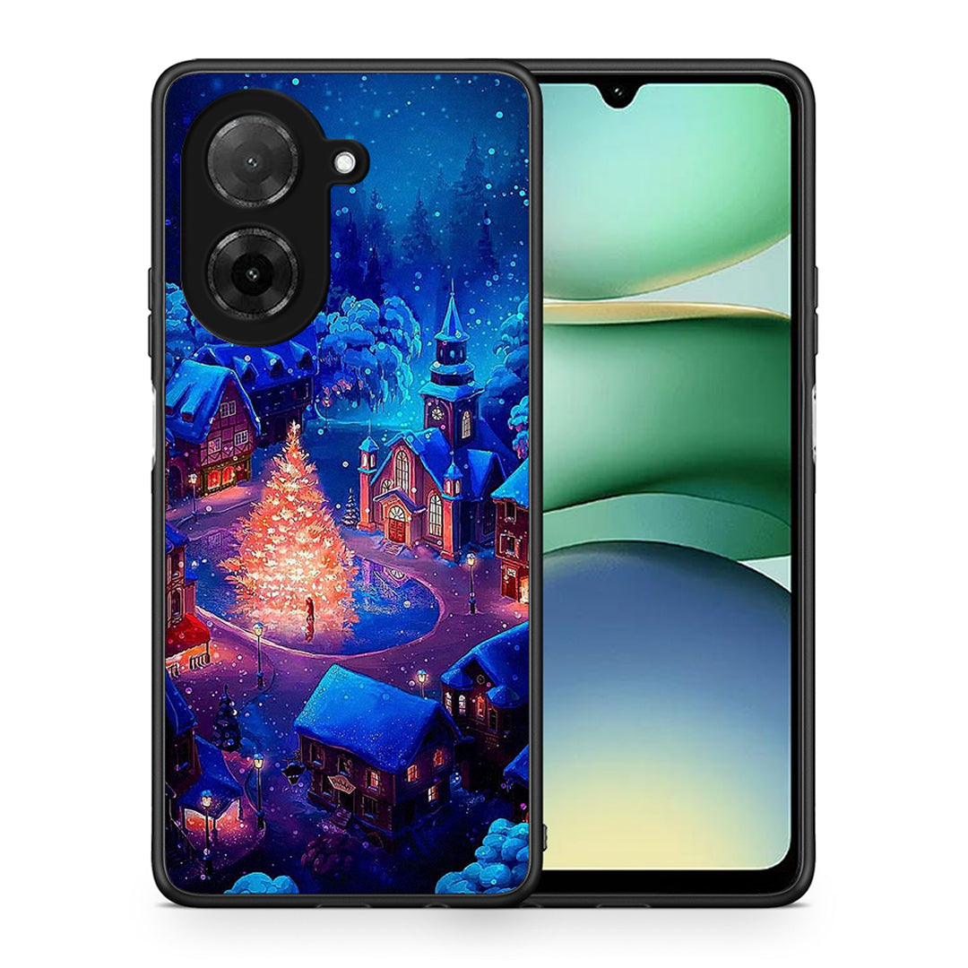 Θήκη Xiaomi Redmi A5 Xmas Village από τη Smartfits με σχέδιο στο πίσω μέρος και μαύρο περίβλημα | Xiaomi Redmi A5 Xmas Village case with colorful back and black bezels