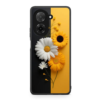 Xiaomi Redmi A5 Yellow Daisies θήκη από τη Smartfits με σχέδιο στο πίσω μέρος και μαύρο περίβλημα | Smartphone case with colorful back and black bezels by Smartfits