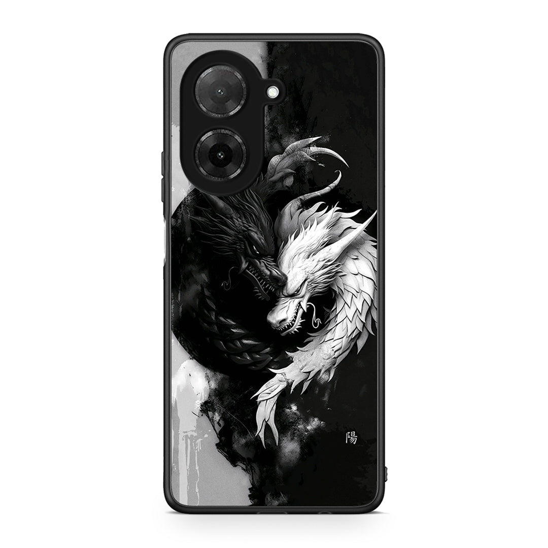 Xiaomi Redmi A5 Yin Yang Θήκη από τη Smartfits με σχέδιο στο πίσω μέρος και μαύρο περίβλημα | Smartphone case with colorful back and black bezels by Smartfits