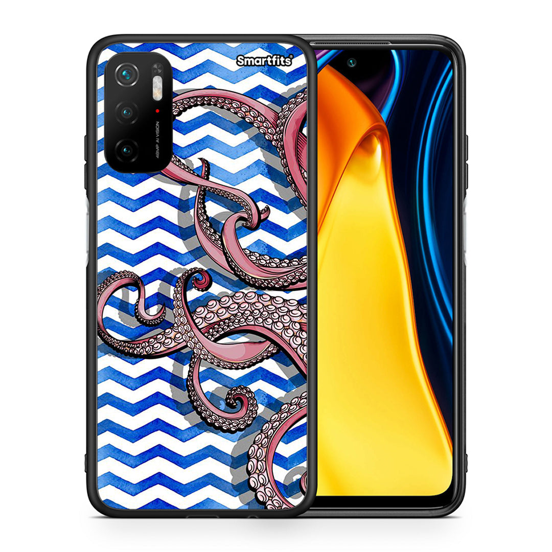 Θήκη Xiaomi Redmi Note 10 5G/Poco M3 Pro Chevron Devilfish από τη Smartfits με σχέδιο στο πίσω μέρος και μαύρο περίβλημα | Xiaomi Redmi Note 10 5G/Poco M3 Pro Chevron Devilfish case with colorful back and black bezels